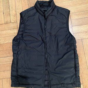 Theory semi-down black vest